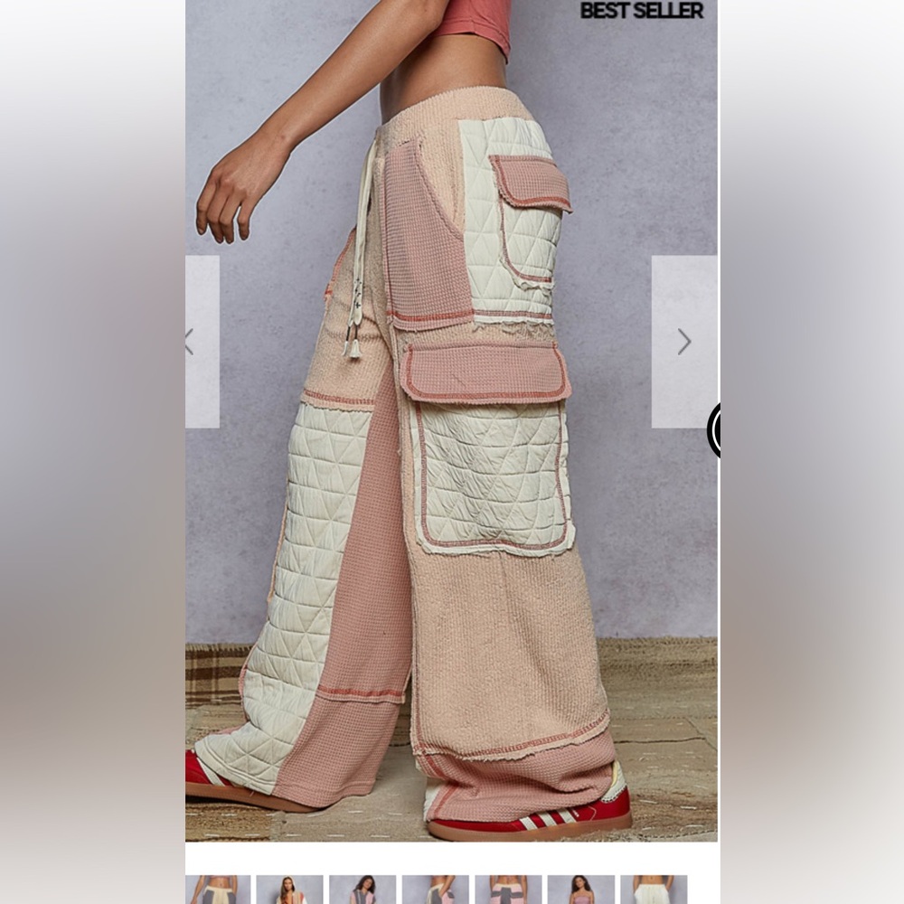 POL Pink and Cream Track Pants - Picture 4 of 8